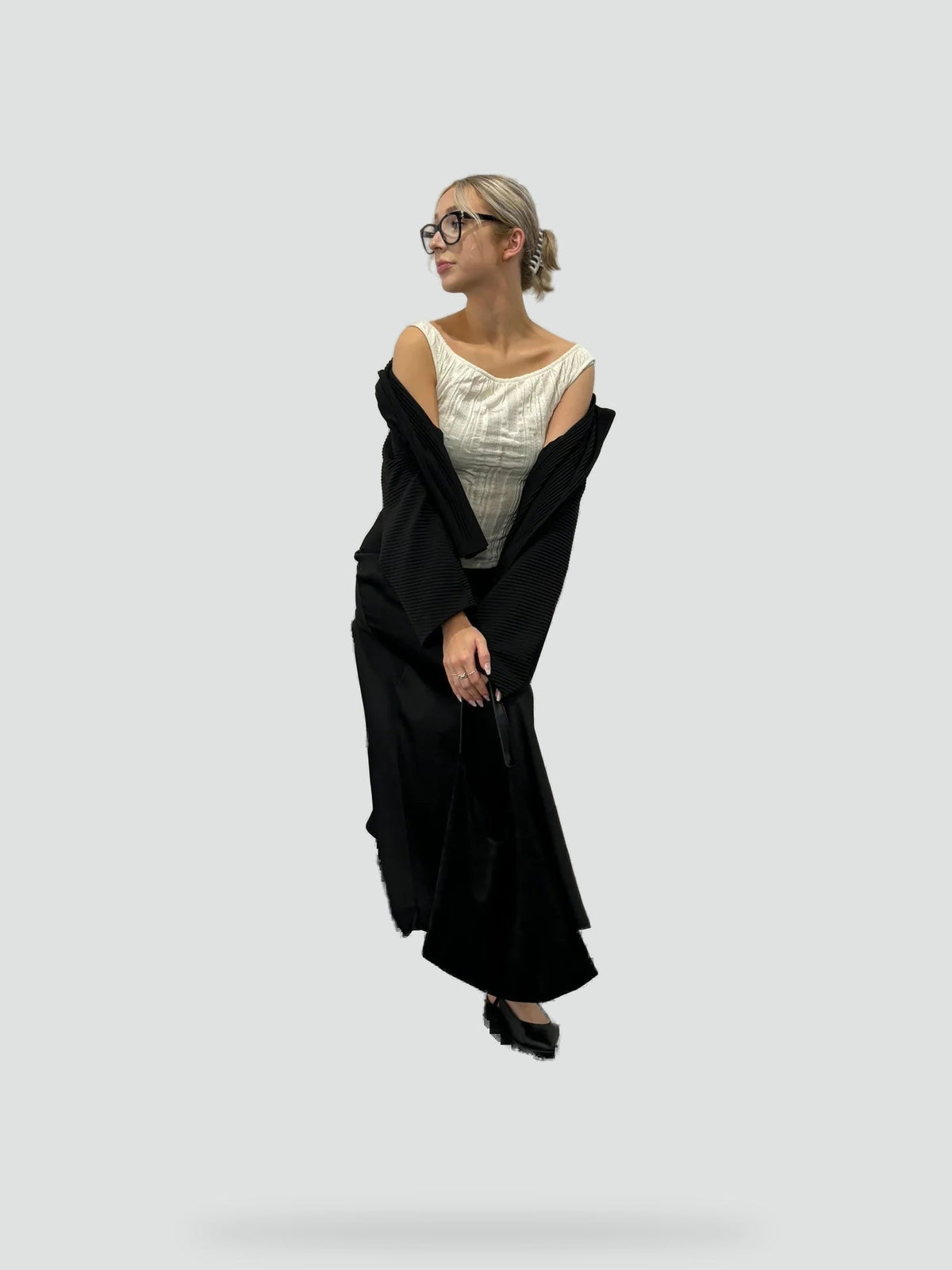 Torebka clutch damska | zamszowa faktura, szeroki pasek