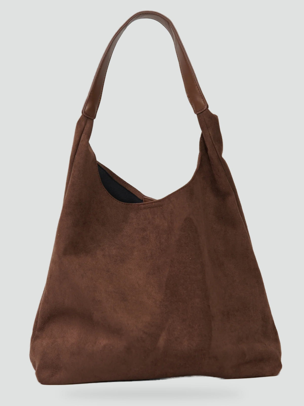 Torebka clutch damska | zamszowa faktura, szeroki pasek