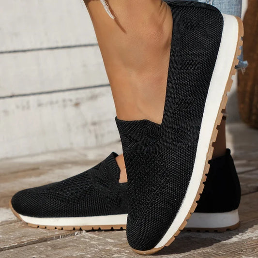 Buty wsuwane damskie | siateczkowa cholewka