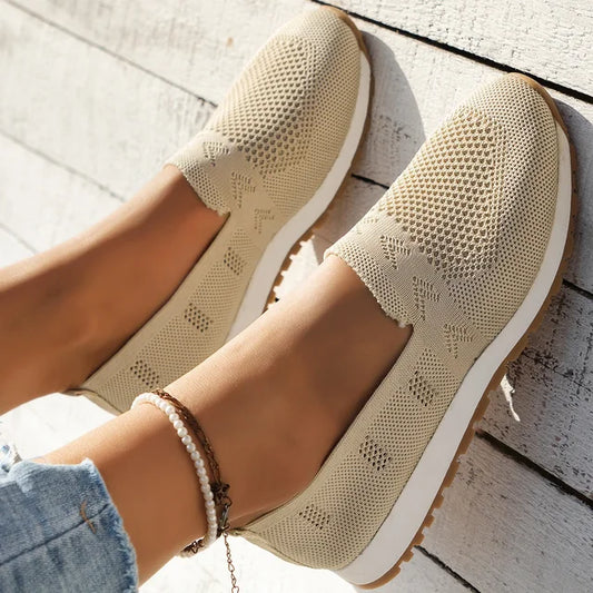 Buty wsuwane damskie | siateczkowa cholewka