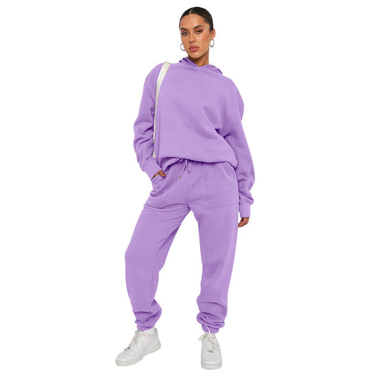 Kobieta | 2-częściowy komplet dresowy | Bluza z kapturem | Spodnie typu jogger | Styl casual i wygodny