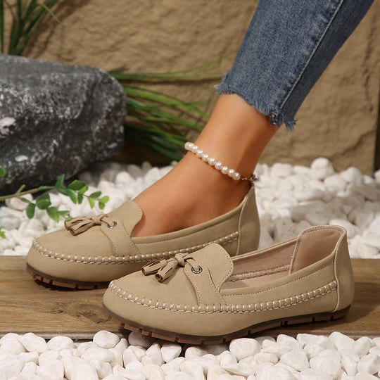 Voxa | Damskie Vintage Loafers - Stylowe Buty Slip-On z Komfortem