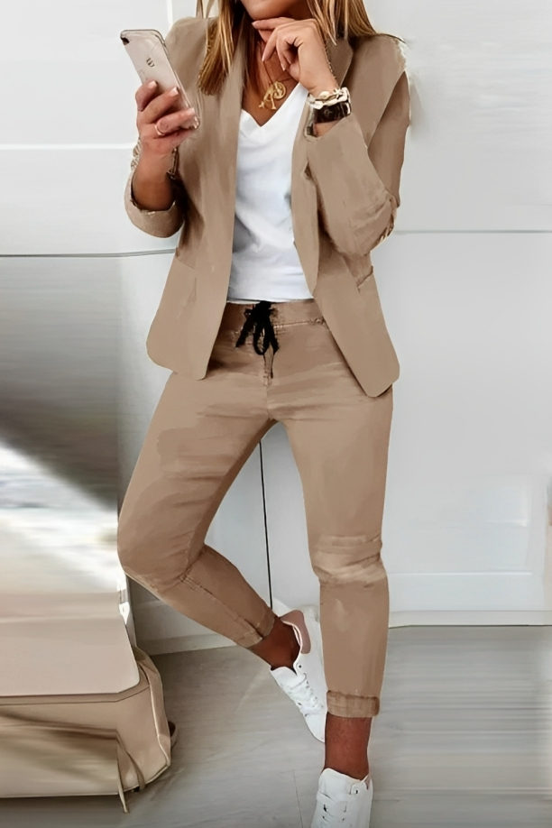 Vayen | Damski Dwuczęściowy Zestaw Marynarka i Spodnie | Profesjonalny, Komfortowy Look