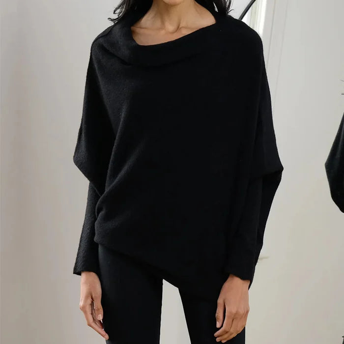 Sweter damski | oversize, odpinany kołnierz