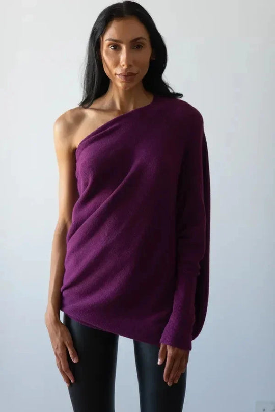 Sweter damski | oversize, odpinany kołnierz