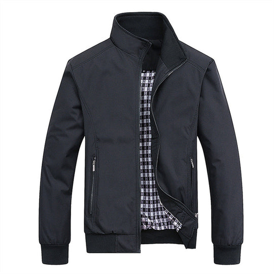 Mężczyzna | Kurtka Przejściowa | Wiatro- i Wodoodporna | Styl Retro | Regular Fit