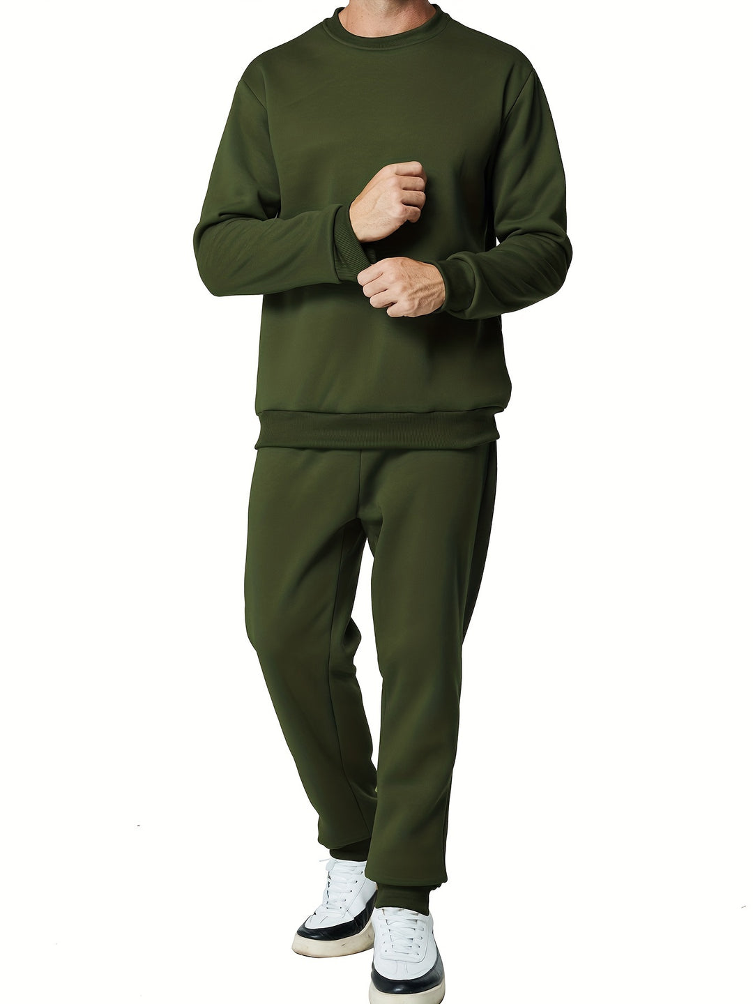 Męski Zestaw Streetwear | Ciepły i Nowoczesny | Bluza i Spodnie Dresowe | Jesień i Zima