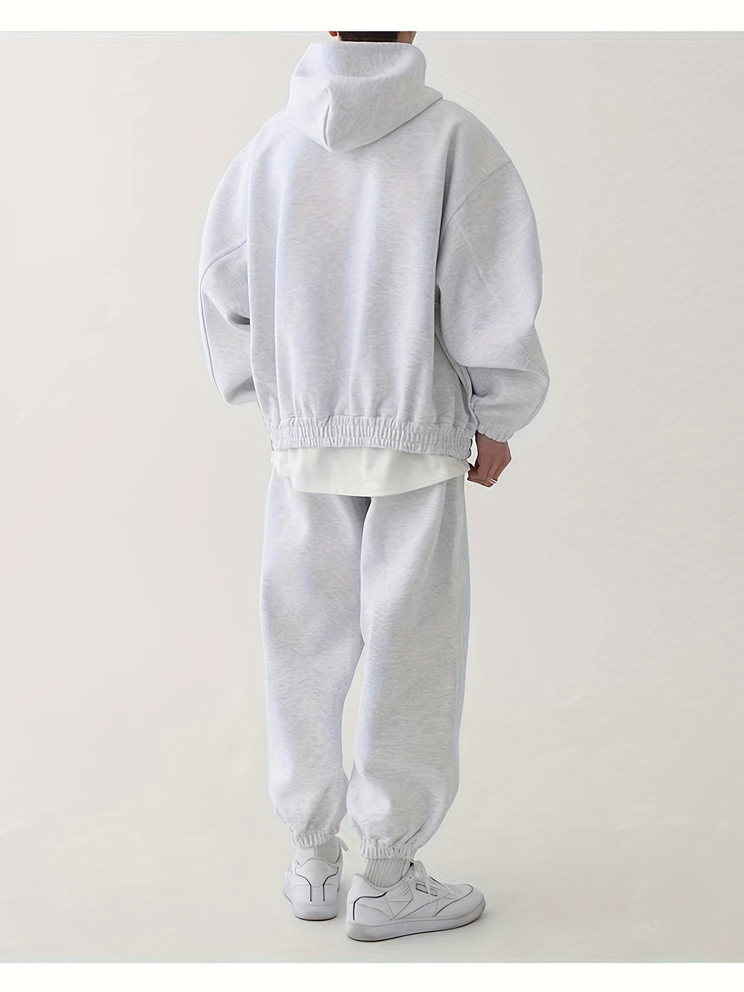 Męski Oversized Hoodie i Spodnie Dresowe | Wygodne i Casualowe | Jesień/Zima