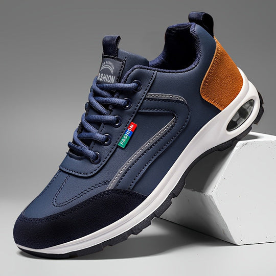 Białe męskie sneakersy | Antypoślizgowa podeszwa | Sznurowane i stylowe | Buty sportowe