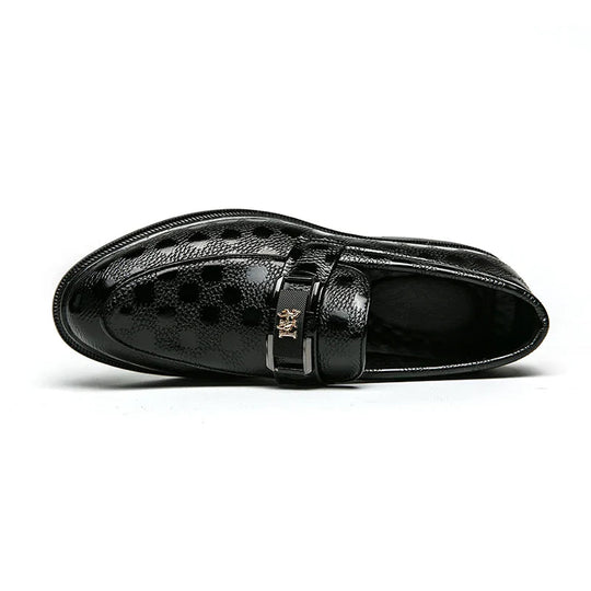 Mężczyzna | Loafersy Eleganckie | Gruba Podeszwa | Slip-On | Złoty Detal