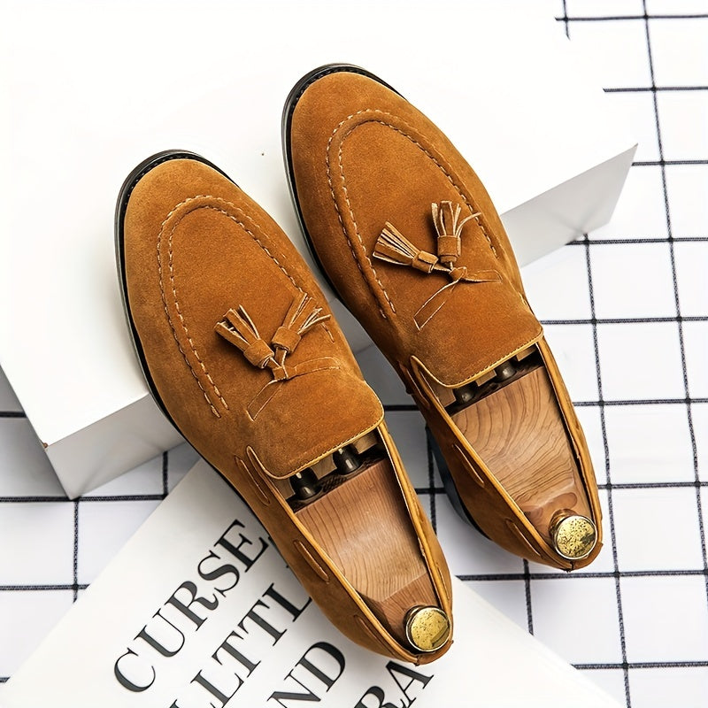 Mężczyzna | Loafersy z Frędzlami | Slip-On | Styl Klasyczny | Biznesowe Casual