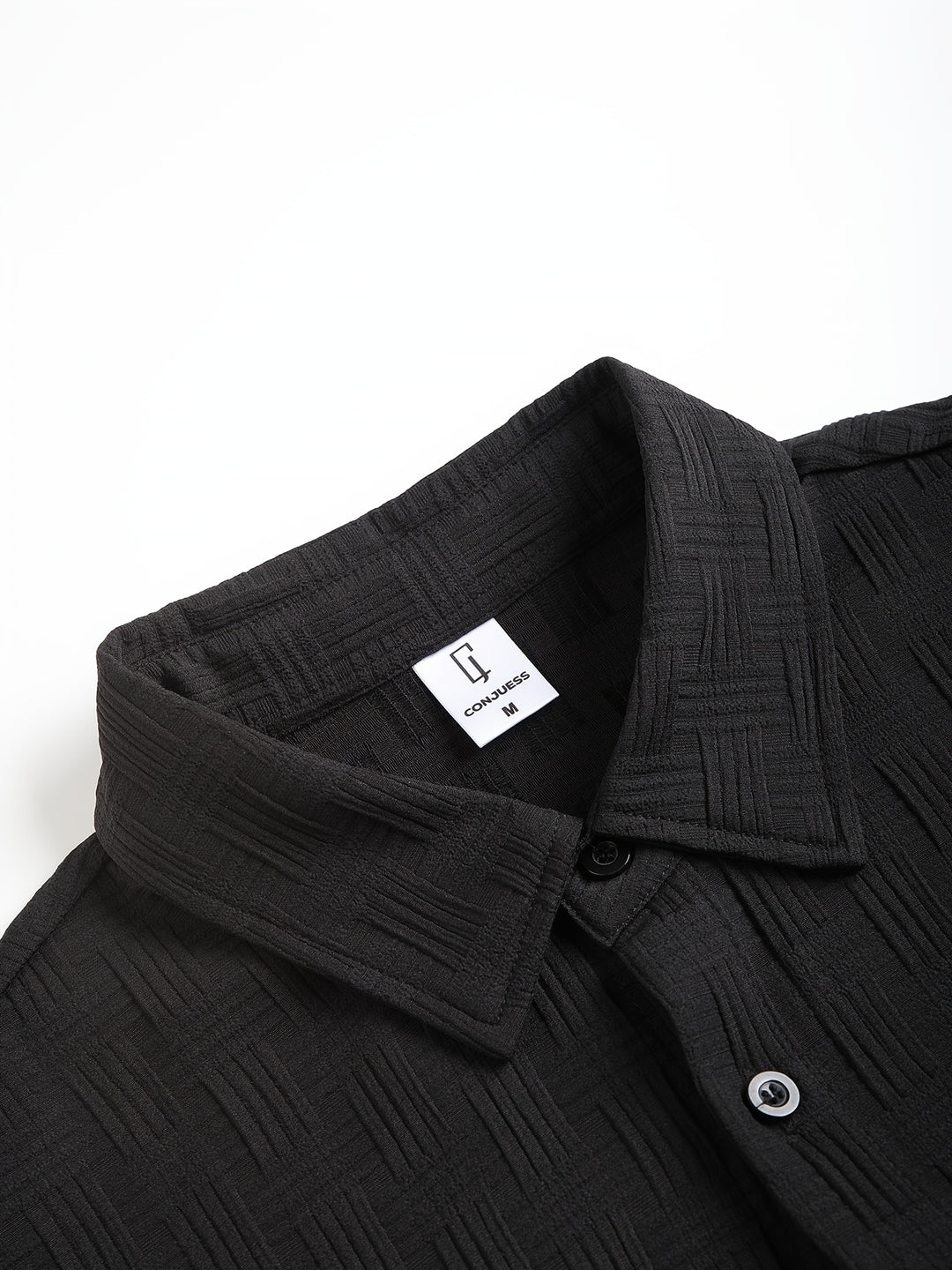 Mężczyzna | Zestaw Letni | Haftowana Koszula | Spodenki z Troczkiem | Casual Fit | Dwuczęściowy