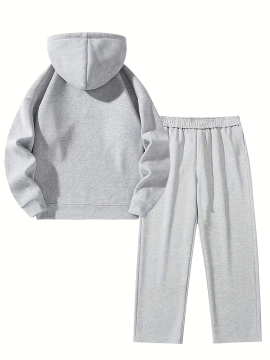 Męski Zestaw Sportowy | Bluza & Spodnie Dresowe | Lekka Elastyczność & Komfort | Casual
