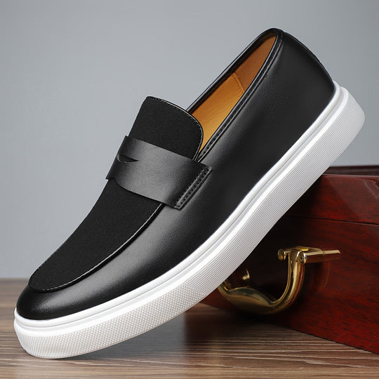 Męskie Mokasyny | Wsuwane | PU | Okrągły Nosek | Eleganckie & Casual | Czarny
