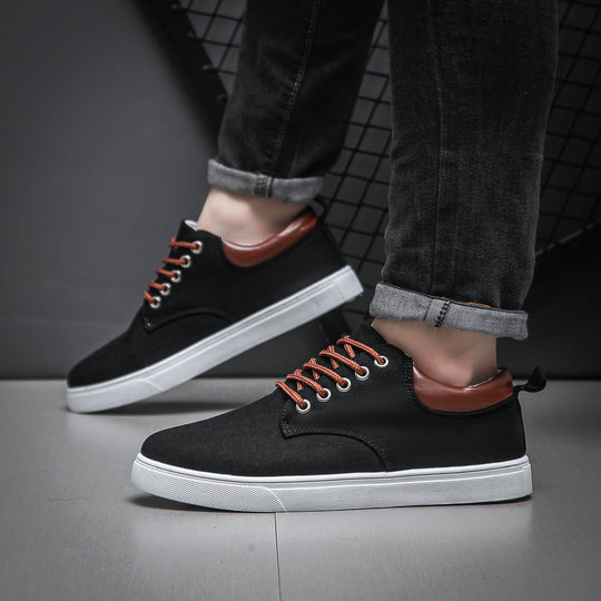 Sneakersy canvas męskie | Oddychające i lekkie | Casual i wygodne | Sznurowane