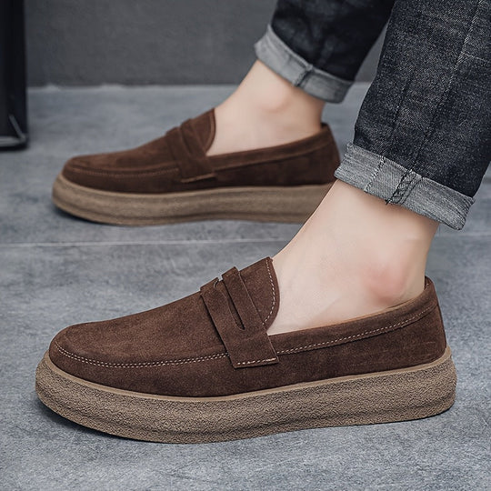 Heren Loafers | Vintage Streetstyle | Ronde Neus | Slip-On | Casual Schoenen
