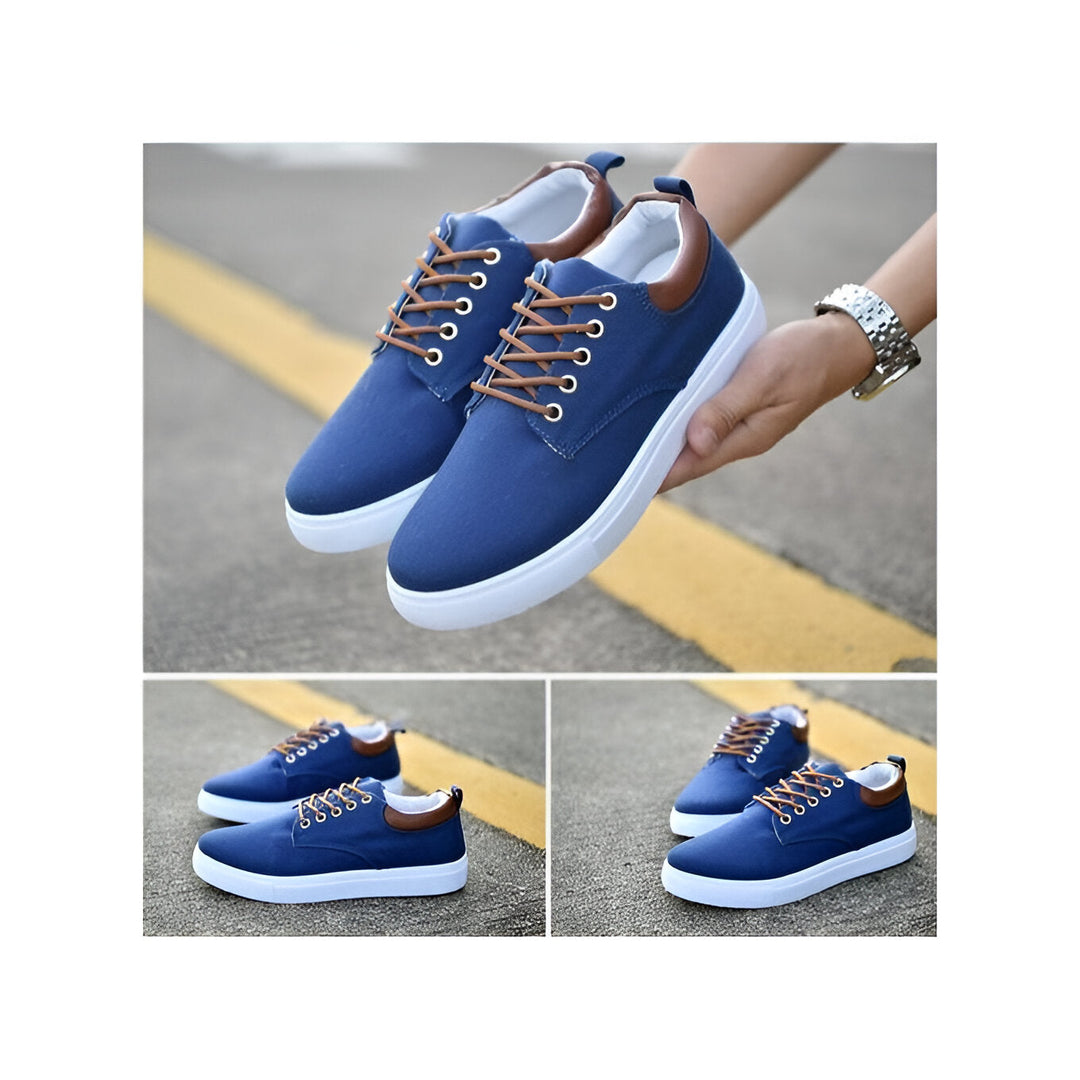 Sneakersy canvas męskie | Oddychające i lekkie | Casual i wygodne | Sznurowane