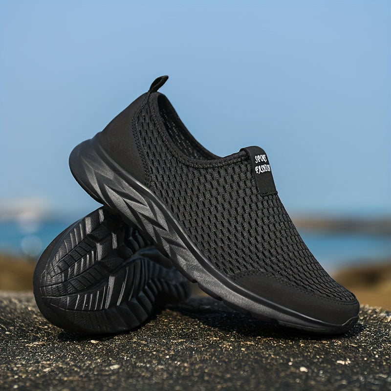 Męskie Sneakersy Slip-on | Oddychająca Siatka | Wygodne Buty do Chodzenia | Lekkie Buty Sportowe