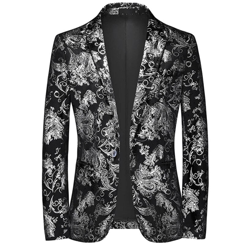 Mężczyzna | Marynarka | Slim Fit | Jeden Guzik | Styl Wieczorowy | Elegancki Design