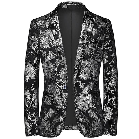 Mężczyzna | Marynarka | Slim Fit | Jeden Guzik | Styl Wieczorowy | Elegancki Design