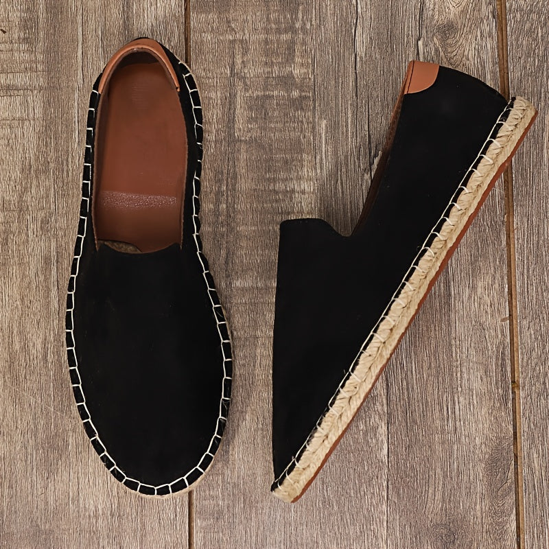 Męskie Mokasyny | Ręcznie Wykonane | Lniana Podeszwa & Kanwa | Casual Slip-On