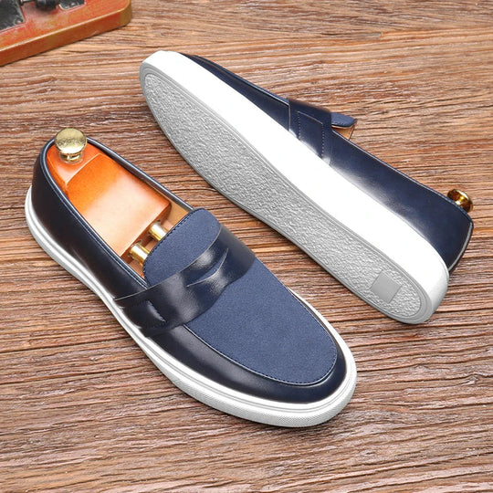 Męskie Mokasyny | Slip-On Klapki | Wygląd Zamszu | Amortyzująca Podeszwa | Lato