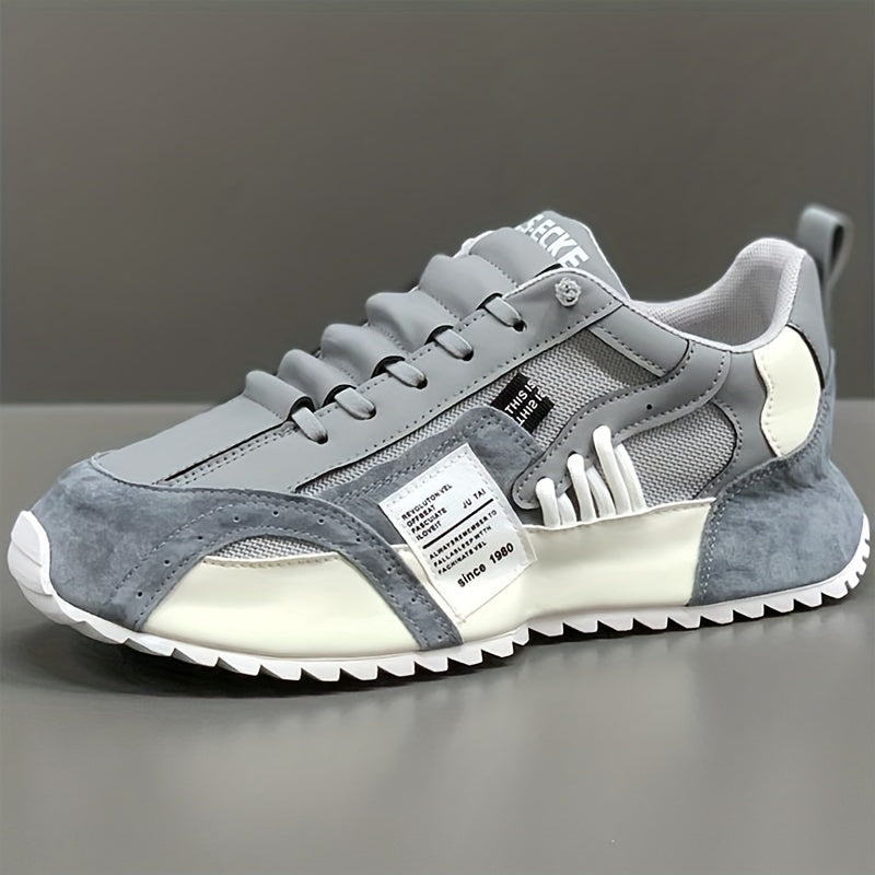 Męskie Buty Platformowe Sportowe | Wygodne Buty do Chodzenia i Biegania | Sznurowane Sneakersy Outdoor Całoroczne