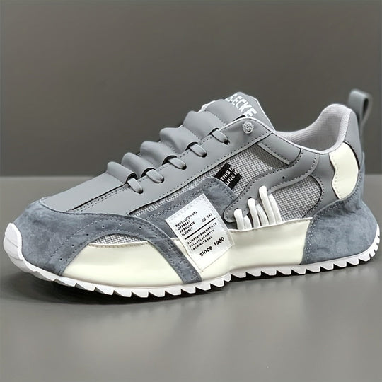 Męskie Buty Platformowe Sportowe | Wygodne Buty do Chodzenia i Biegania | Sznurowane Sneakersy Outdoor Całoroczne