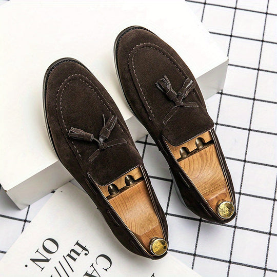 Mężczyzna | Loafersy z Frędzlami | Slip-On | Styl Klasyczny | Biznesowe Casual