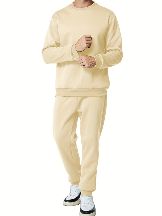 Męski Zestaw Streetwear | Ciepły i Nowoczesny | Bluza i Spodnie Dresowe | Jesień i Zima