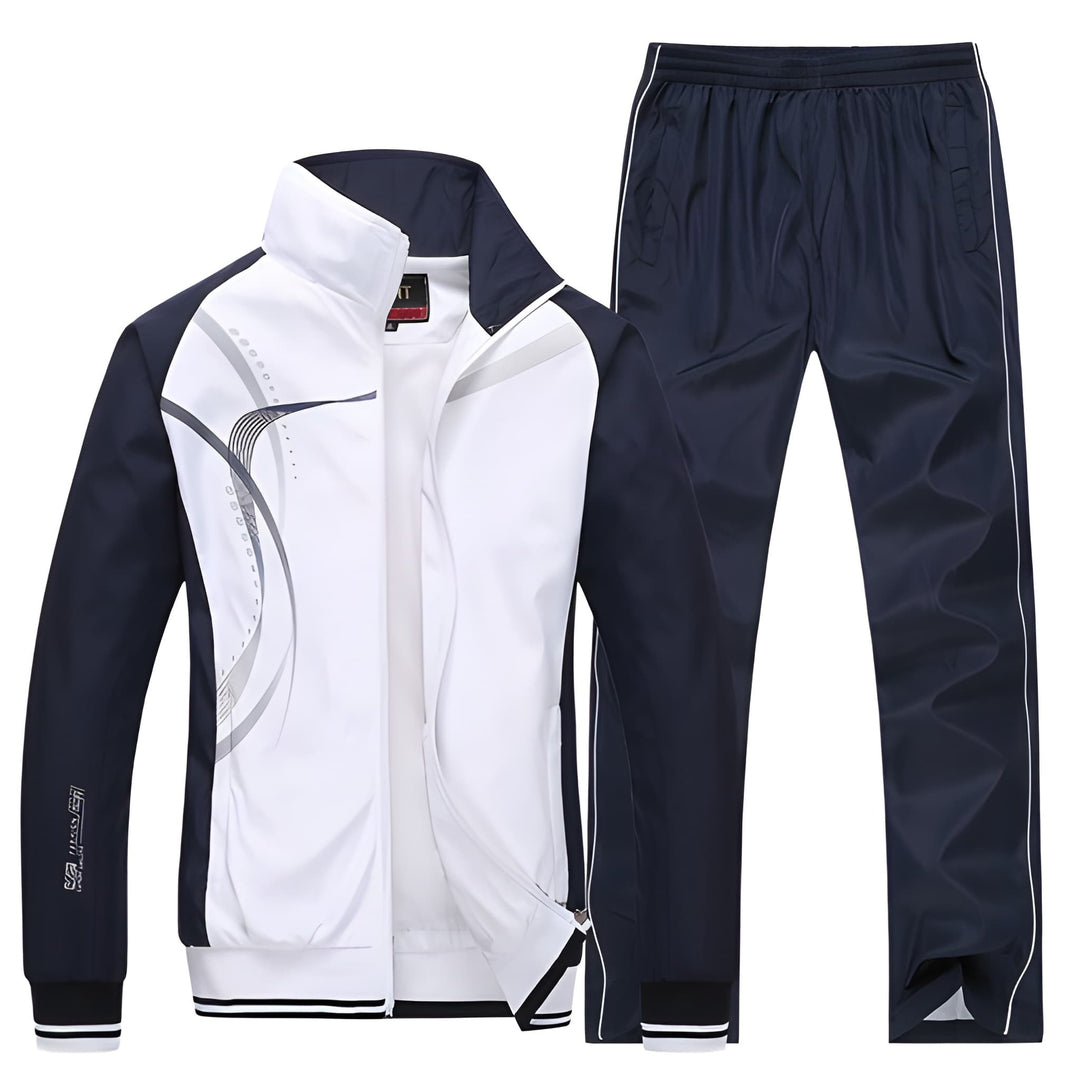 Mężczyzna | Dres Dwuczęściowy | Kurtka z Zamkiem | Spodnie | Styl Sportowy