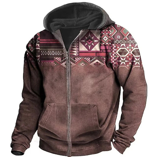 Mężczyzna | Kurtka Zimowa | Bluza z Kapturem | Regular Fit | Zamek Błyskawiczny | Casualowy Styl
