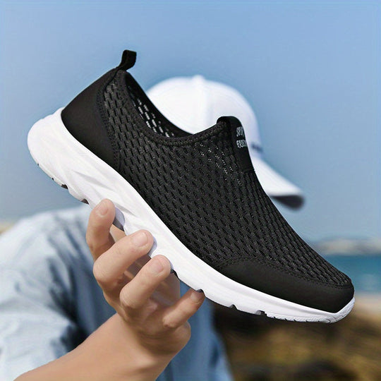 Męskie Sneakersy Slip-on | Oddychająca Siatka | Wygodne Buty do Chodzenia | Lekkie Buty Sportowe