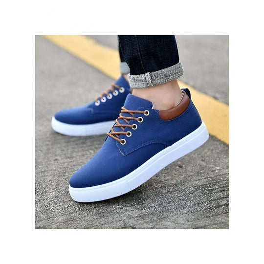 Sneakersy canvas męskie | Oddychające i lekkie | Casual i wygodne | Sznurowane