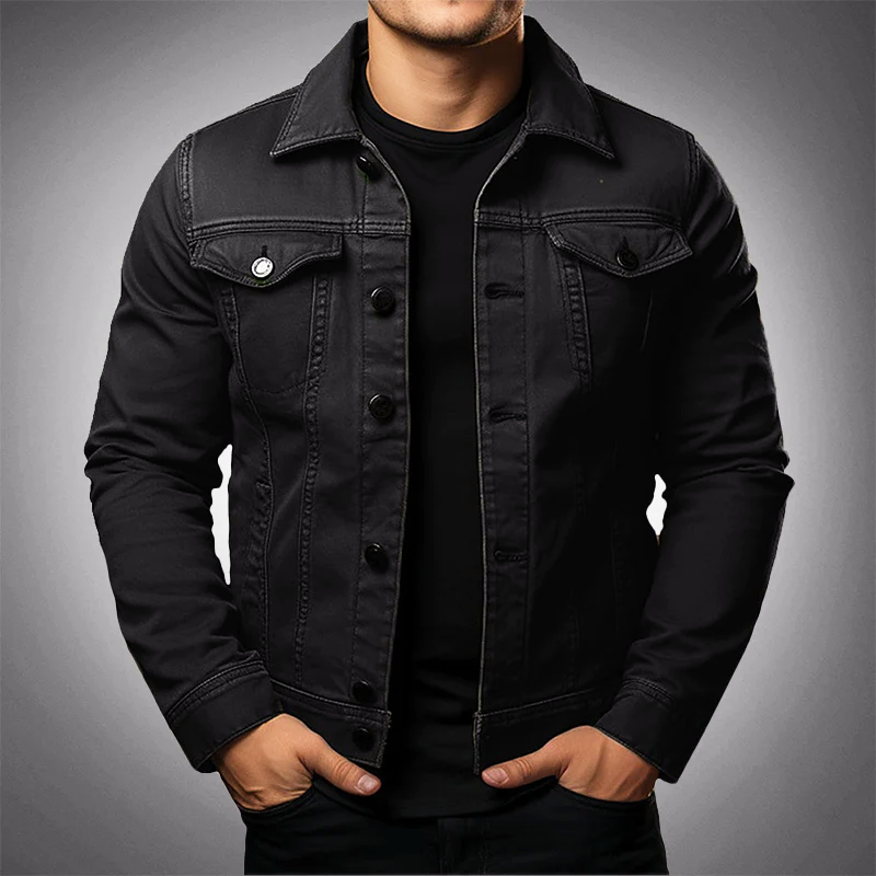Mężczyzna | Kurtka Dżinsowa | Bawełna | Regular lub Slim Fit | Zapięcie na Guziki | Styl Casual