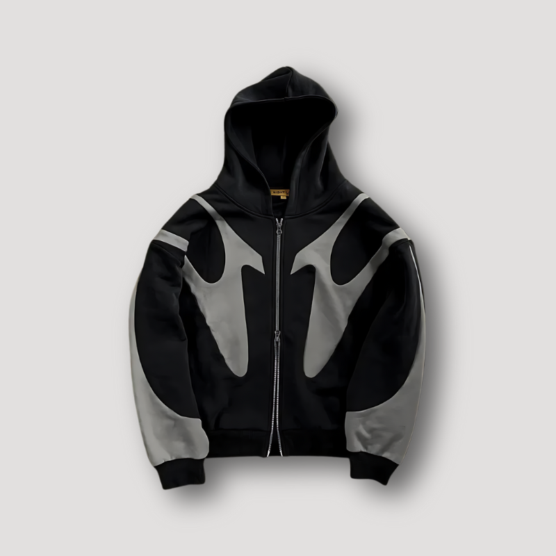 Mężczyzna | Bluza z Kapturem | Streetwear | Regular Fit | Zamek Błyskawiczny | Styl Casual