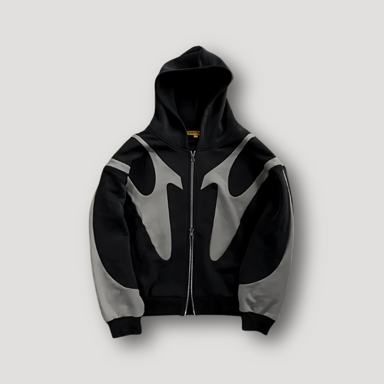 Mężczyzna | Bluza z Kapturem | Streetwear | Regular Fit | Zamek Błyskawiczny | Styl Casual