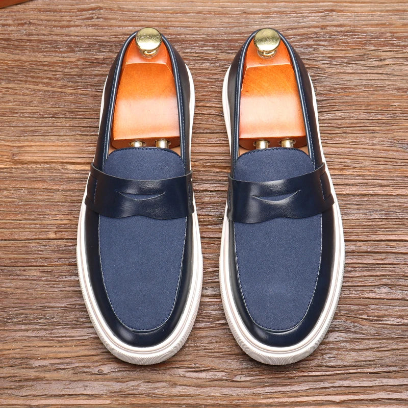Męskie Mokasyny | Slip-On Klapki | Wygląd Zamszu | Amortyzująca Podeszwa | Lato