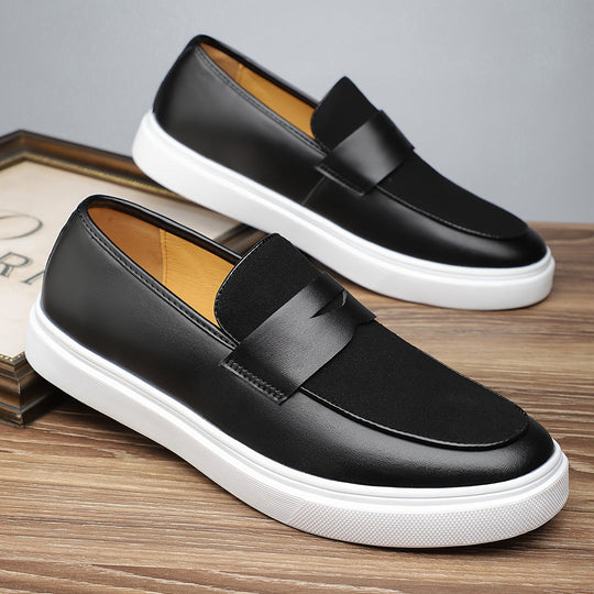 Męskie Mokasyny | Wsuwane | PU | Okrągły Nosek | Eleganckie & Casual | Czarny