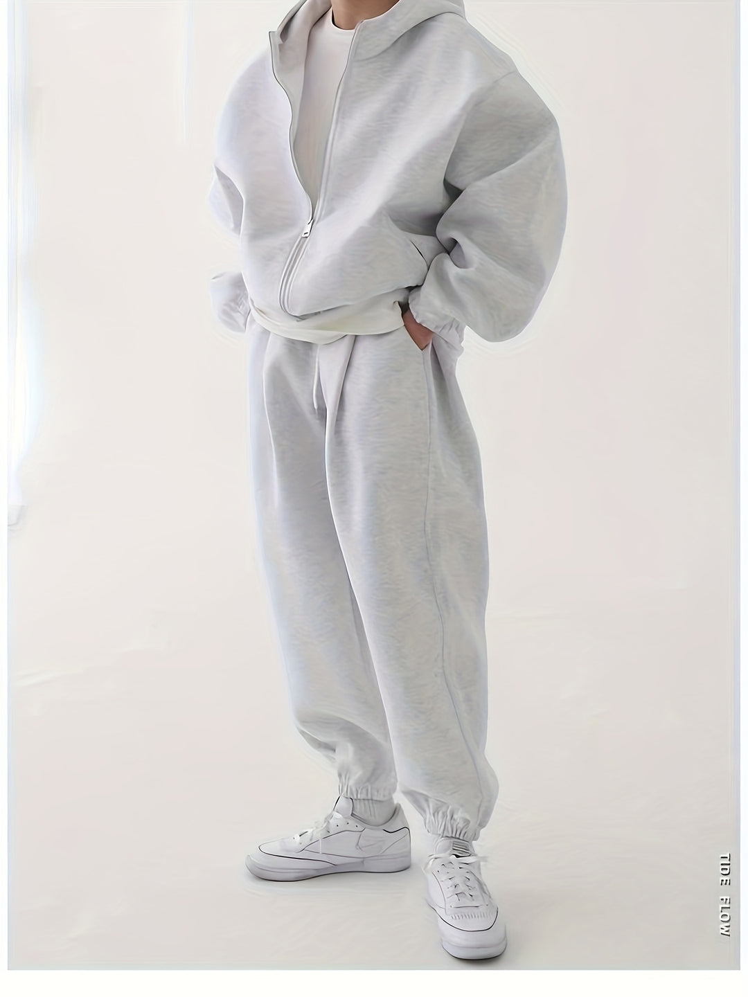 Męski Oversized Hoodie i Spodnie Dresowe | Wygodne i Casualowe | Jesień/Zima