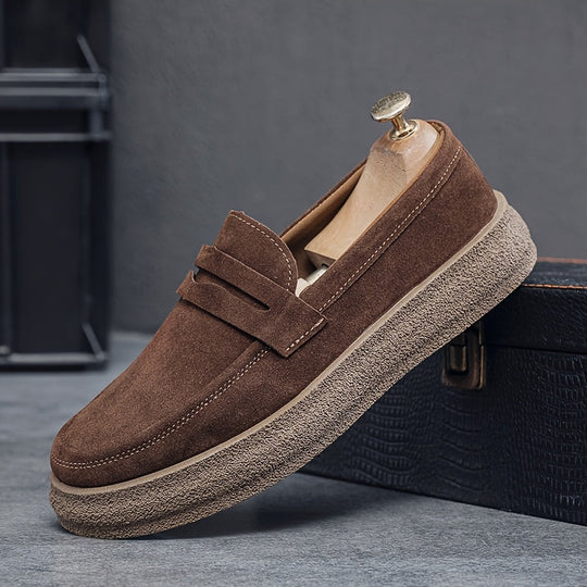 Heren Loafers | Vintage Streetstyle | Ronde Neus | Slip-On | Casual Schoenen