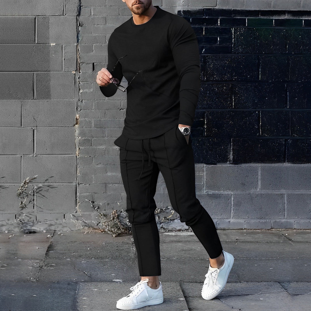 Mężczyzna | Zestaw Dwuczęściowy | Slim Fit | Długi Rękaw | Styl Casual
