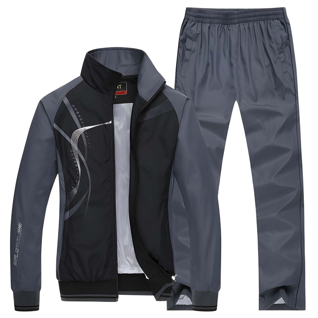 Mężczyzna | Dres Dwuczęściowy | Kurtka z Zamkiem | Spodnie | Styl Sportowy
