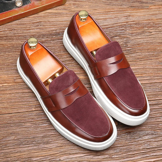 Męskie Mokasyny | Slip-On Klapki | Wygląd Zamszu | Amortyzująca Podeszwa | Lato