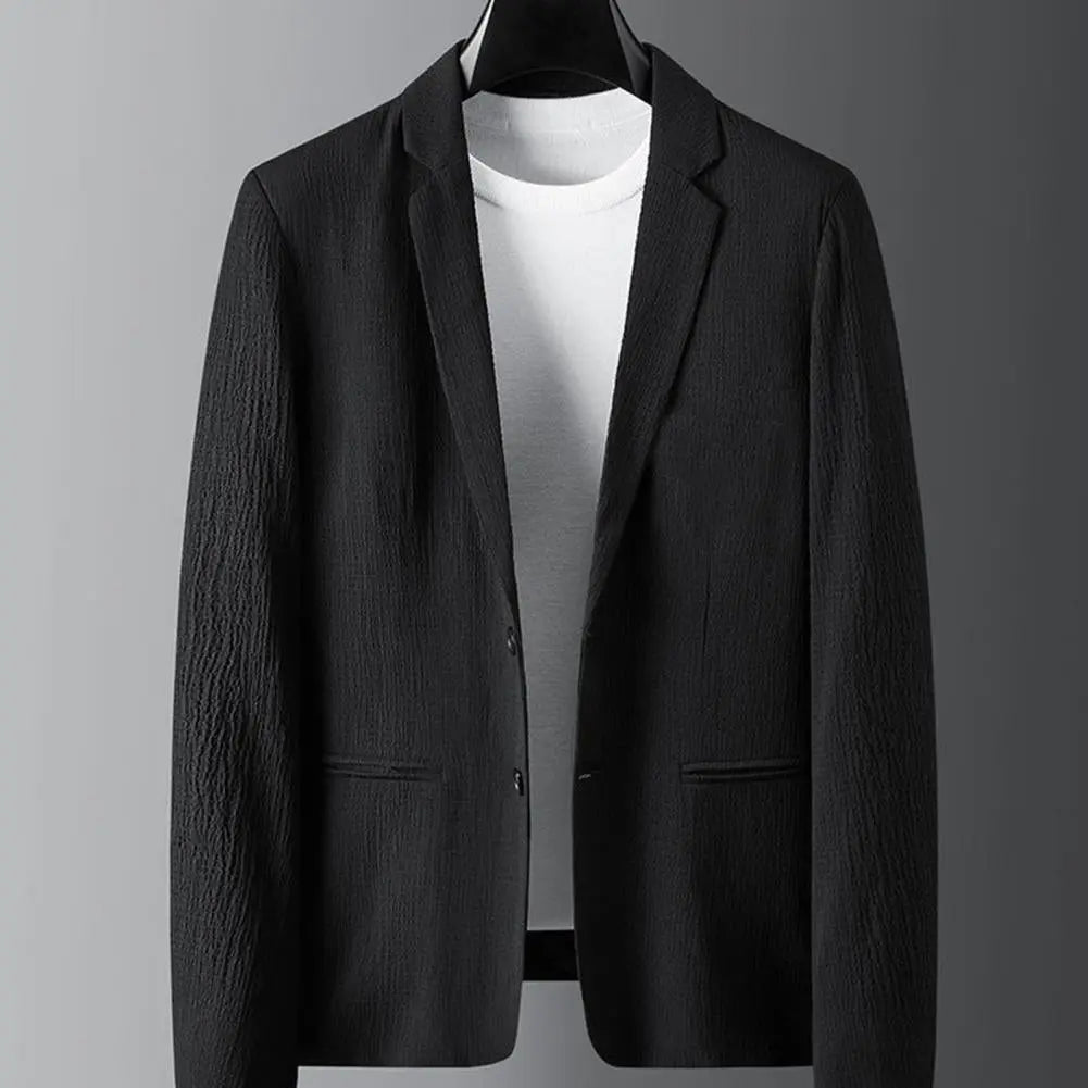Mężczyzna | Zestaw Dwuczęściowy | Styl Marynarki | Zapięcie na Guziki | Elegancki Casual
