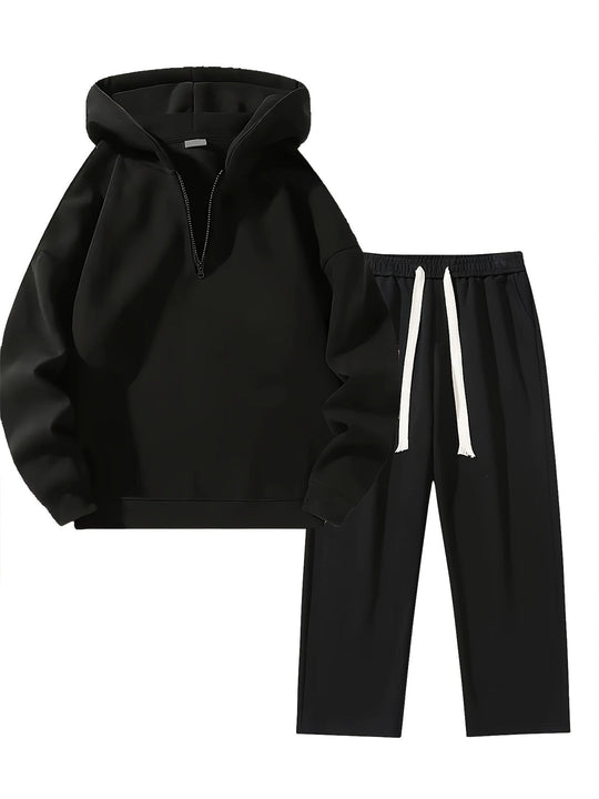 Męski Zestaw Sportowy | Bluza & Spodnie Dresowe | Lekka Elastyczność & Komfort | Casual
