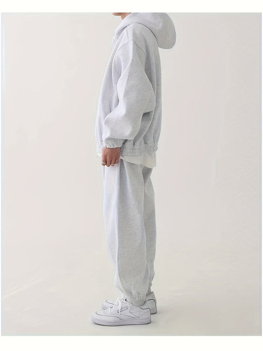 Męski Oversized Hoodie i Spodnie Dresowe | Wygodne i Casualowe | Jesień/Zima