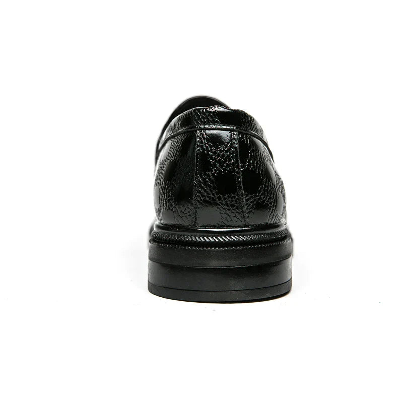 Mężczyzna | Loafersy Eleganckie | Gruba Podeszwa | Slip-On | Złoty Detal