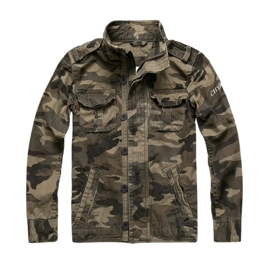 Mężczyzna | Kurtka Taktyczna Vintage | Styl Lotniczy | Regular Fit | Bawełna | Casual