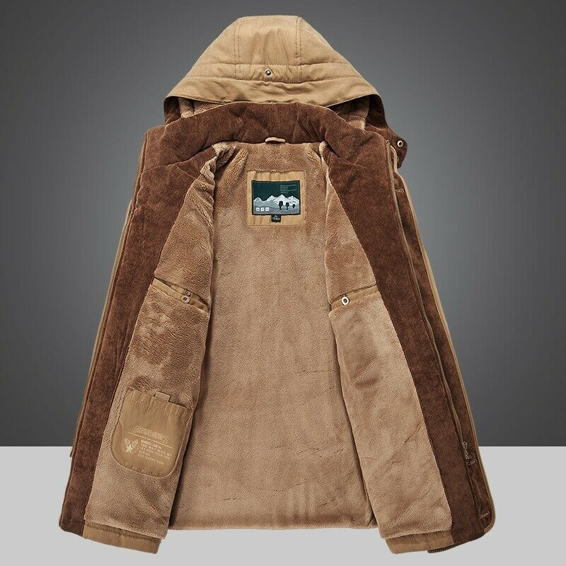 Mężczyzna | Kurtka Zimowa | Parka Outdoor | Regular Fit | Zamek z Klapą | Wielofunkcyjne Kieszenie